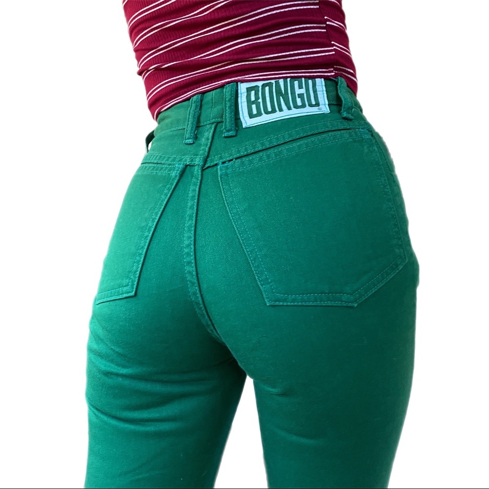 BONGO 80s 90s Vintage Forest Green tapered Jeans